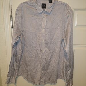 Armani Exchange A/X Slim Long Sleeve Button Up Shirt Men's sz XL